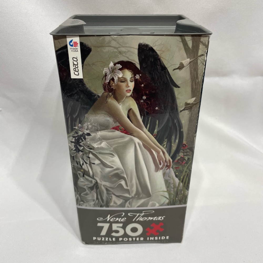 NEW IN BOX Nene Thomas 750 Piece Puzzle “Swan Song” Angel Fairy Art